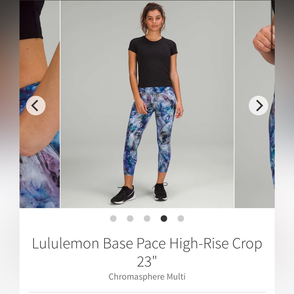 Lululemon Base Pace High-Rise Crop 23" Size 8